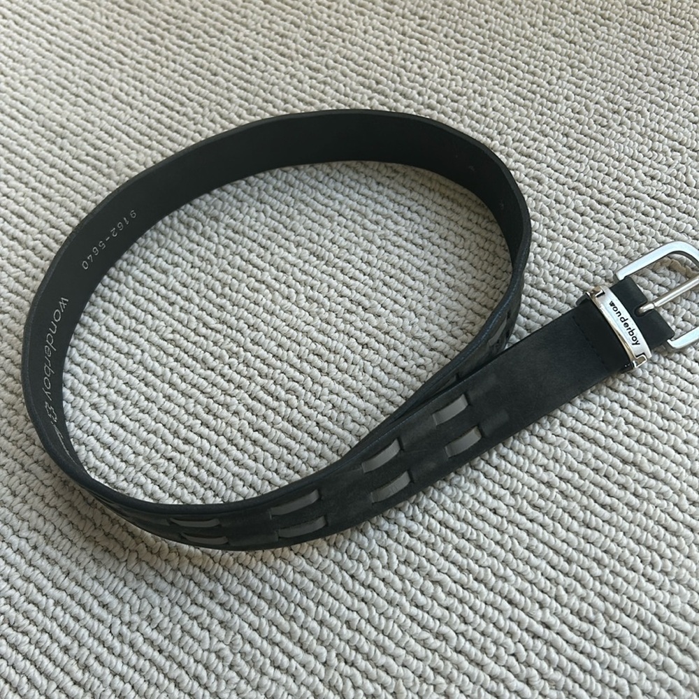 🌿Wonderboy black leather boys belt🌿